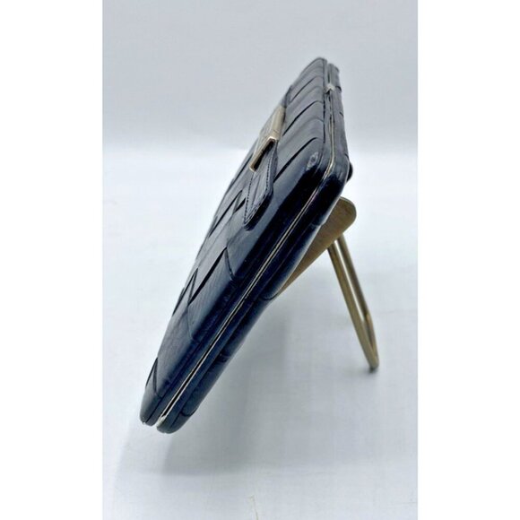 Brighton Black Leather Small Organizer Checkbook Bag Wallet Clutch 7.5 x 4.5” - Picture 2 of 16